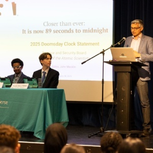 Cambridge Model United Nations opening ceremony with students and key speaker